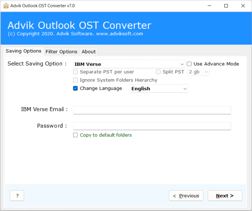 click convert to import OST to Lotus Notes