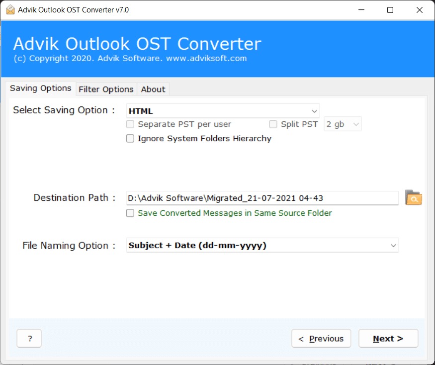 outlook to html