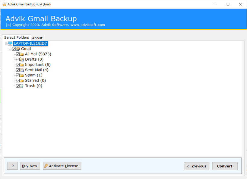 backup gmail to hard drive