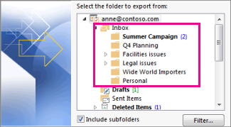 choose folders