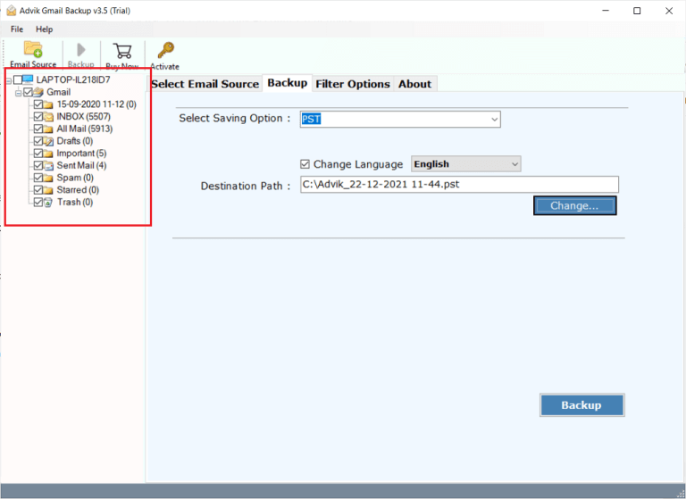 export google workspace to pst