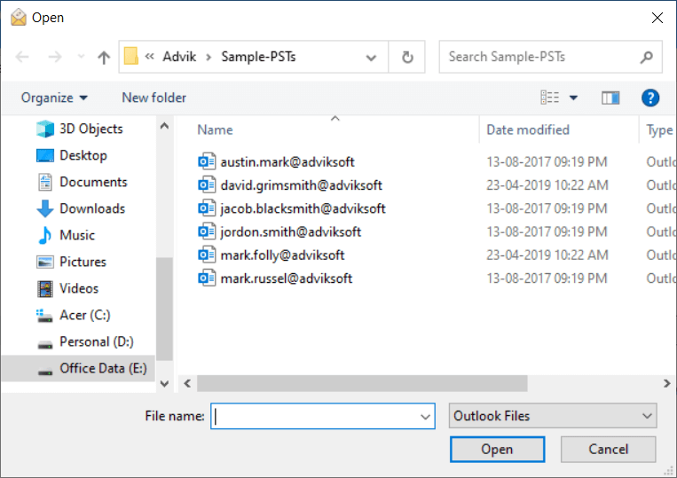 import outlook pst to postbox