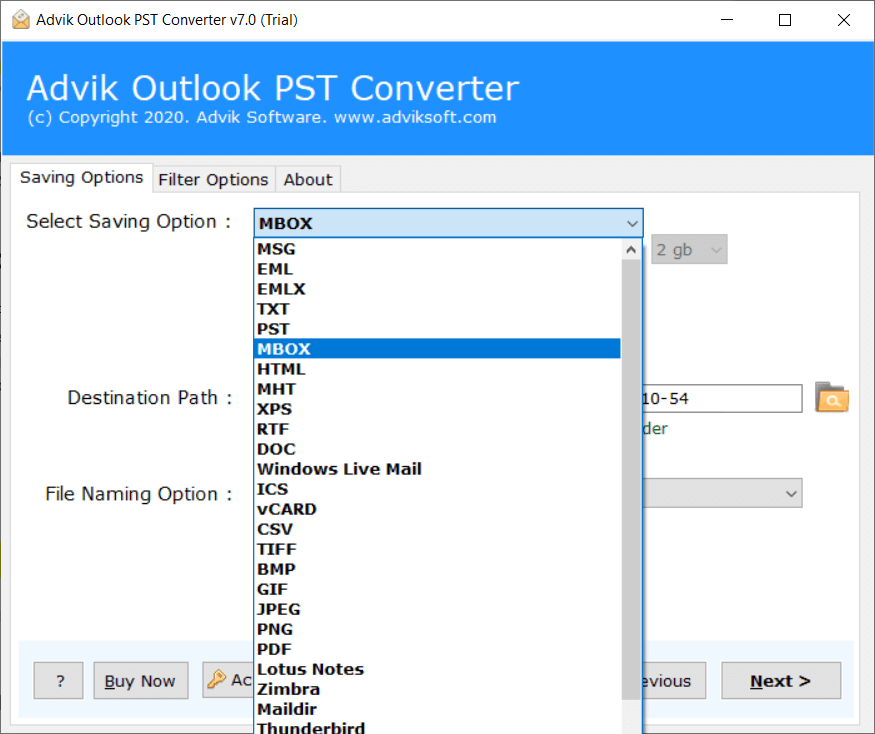 transfer pst to postbox