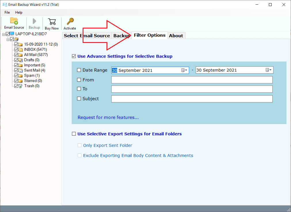 export roundcube webmail to mbox