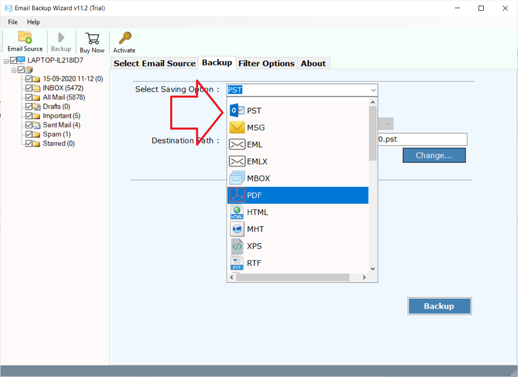 convert roundcube to pst