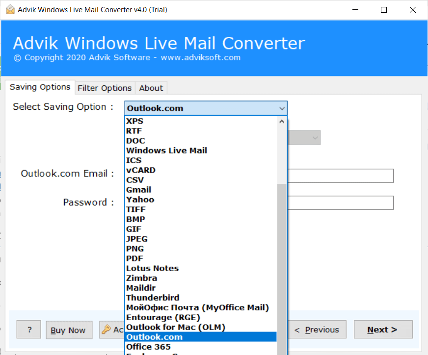 windows live mail to outlook.com migration
