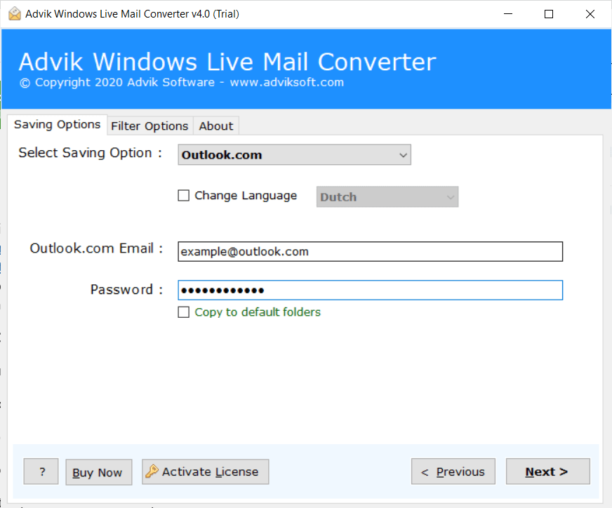windows live mail folder to outlook.com migration
