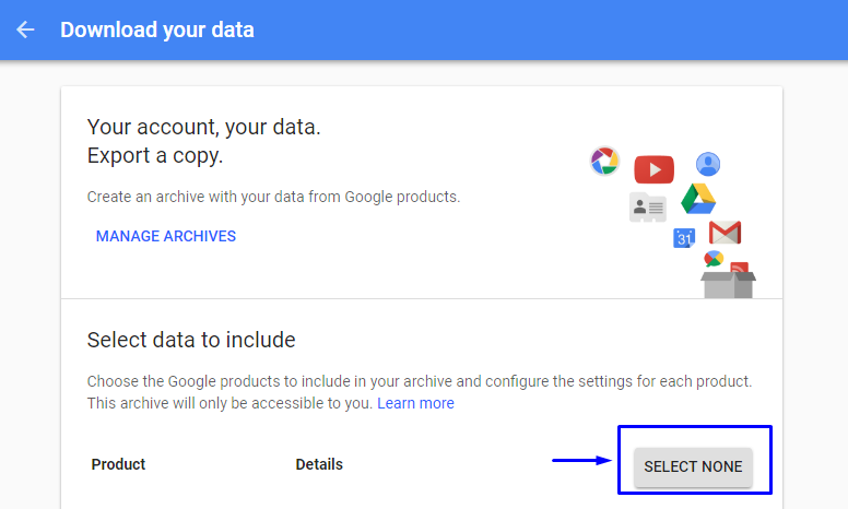 google takeout not working
