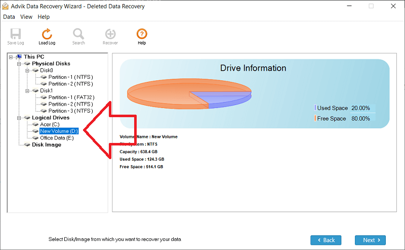 choose drive and click next