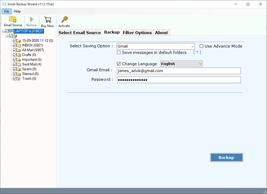 import emails from titan to gmail