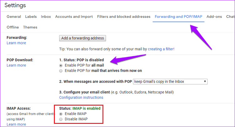 gmail email to windows live mail