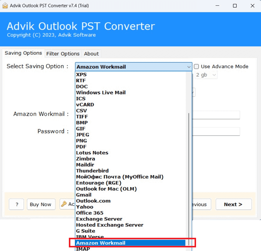 choose aws workmail