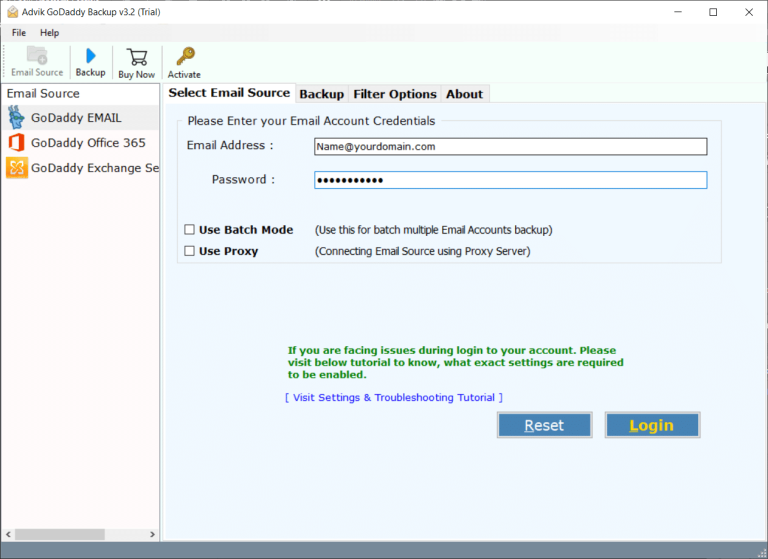 how to transfer godaddy email to outlook
