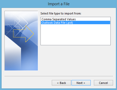 export pst file