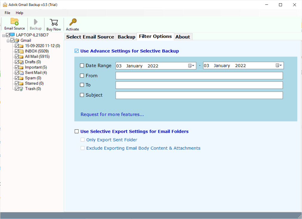 export specific Gmail emails to an Excel CSV