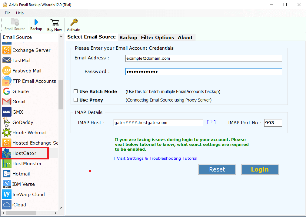 transfer email from hostgator to office 365