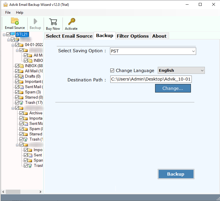 cpanel to outlook pst 