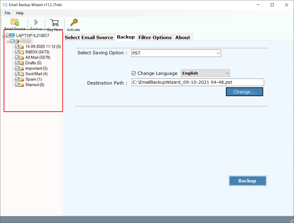 export emails from horde to Outlook pst