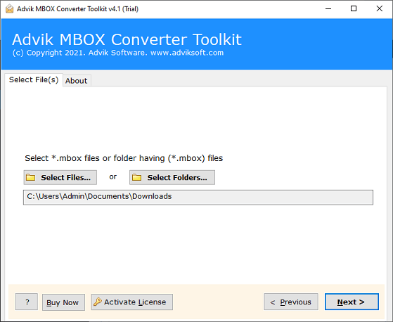 add mbox file