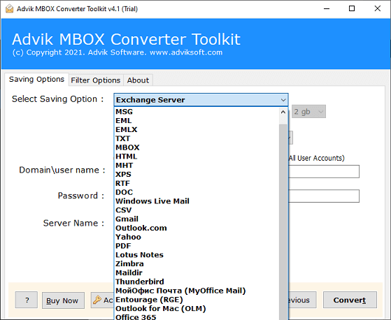 migrate emails from mbox to exchange server