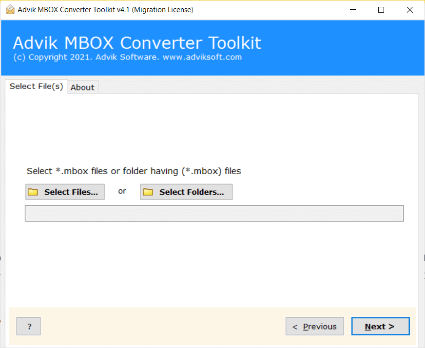import mbox to cpanel using tool