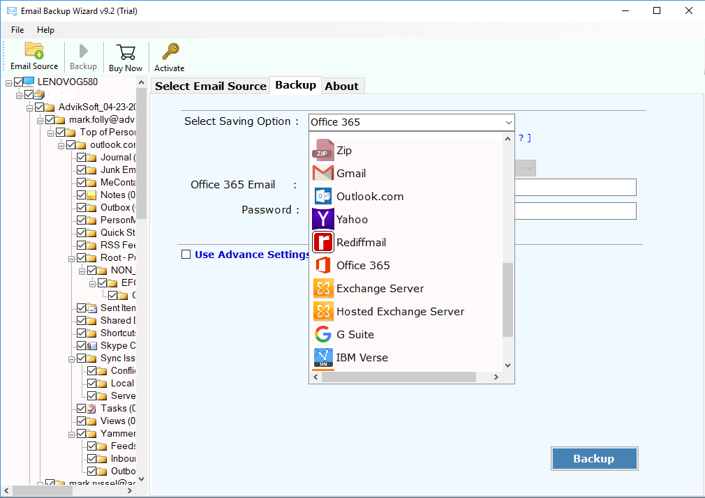 transfer emails from Rouncube to Office 365