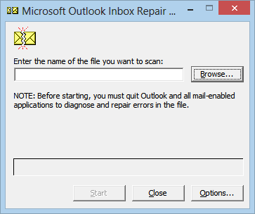 Outlook Inbox Repair Tool not working