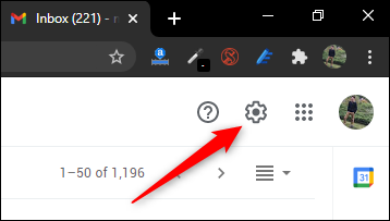 click the gear icon & select Settings