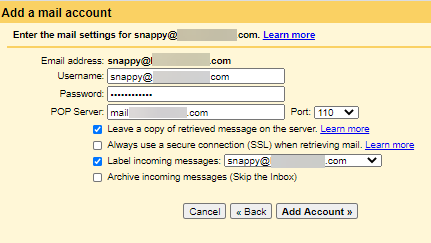 copy HostGator emails to Gmail account