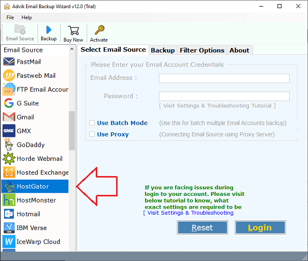 transfer hostgator emails to hard drive