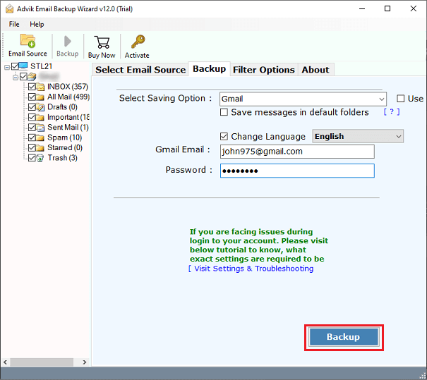 export HostGator email to Gmail