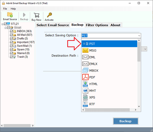 transfer Earthlink emails to Outlook PST file