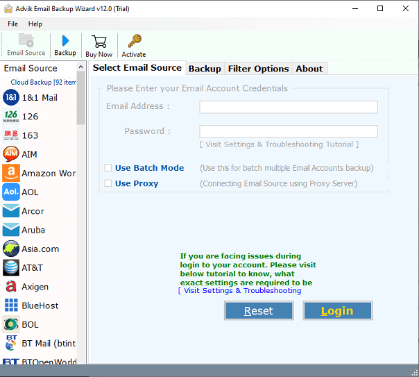 Launch Advik Email Backup Tool