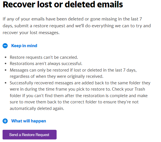 Recover Deleted Yahoo Emails from Years Ago