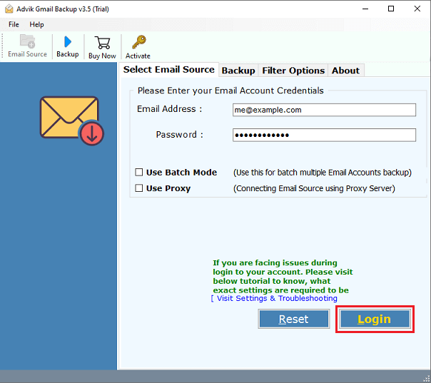enter gmail credentials to sign in