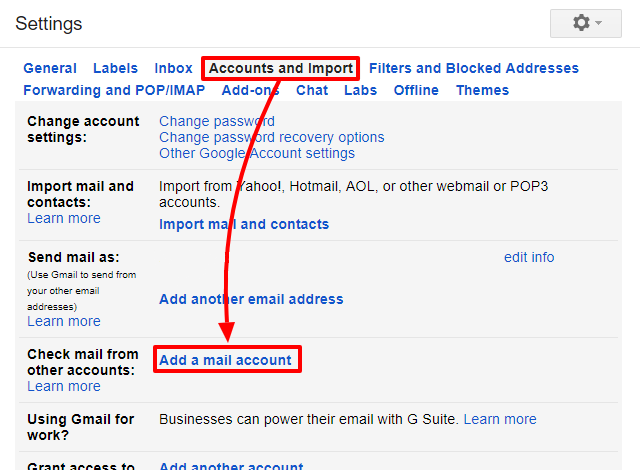 エクスポート別のアカウントへの Gmail ラベルのメール