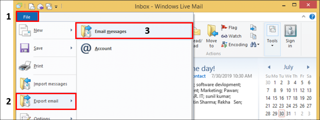 open .eml files in outlook