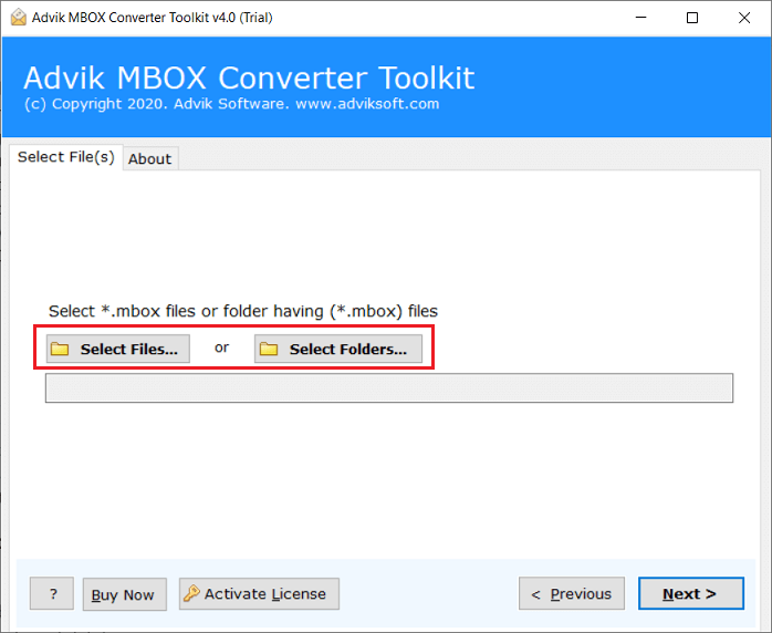 add mbox file