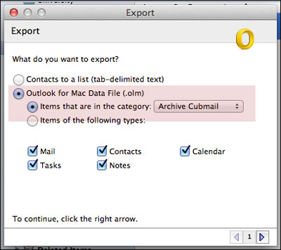 Export Mac Outlook to PST File