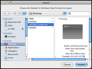 upload mbox file to mac outlook 