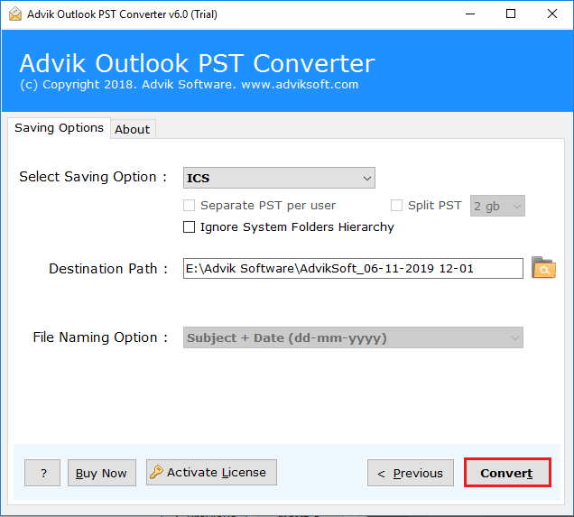 pst to ics converter