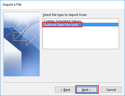 Merge Multiple PST files into one in Outlook 2016