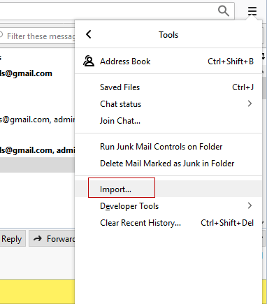 import pst contacts to thunderbird free