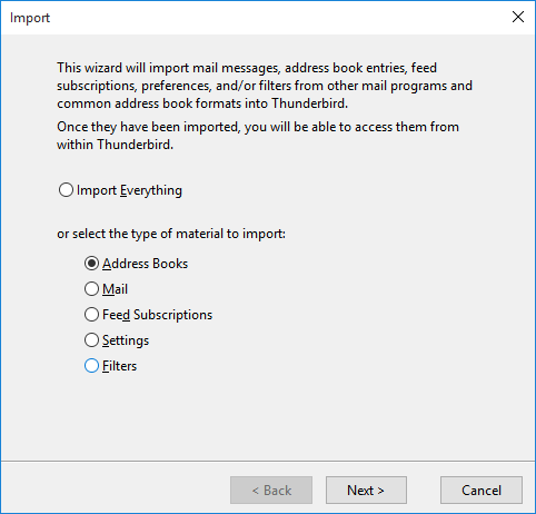 import pst contacts to thunderbird without outlook