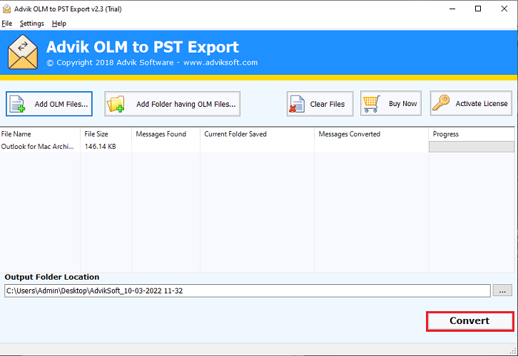 convert OLM to PST manually