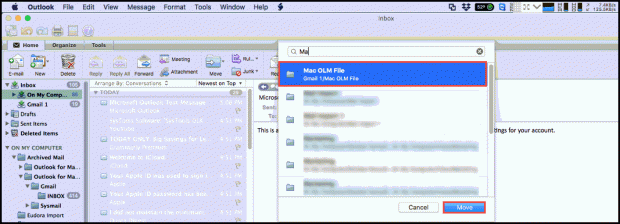 Import OLM to Outlook 2021