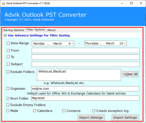 outlook splitter tool