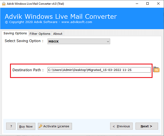 backup Windows Live Mail to External Hard Drive