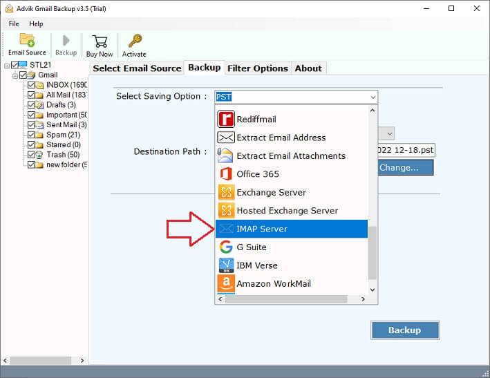 transfer emails from Gmail to Fastmail