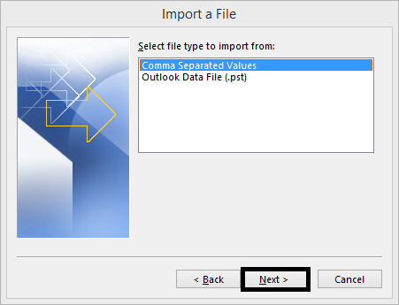 choose import a program